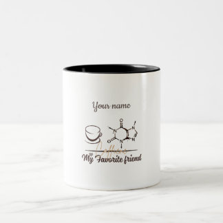 Personalisierter Koffein-Molekül-Becher für Apothe Zweifarbige Tasse