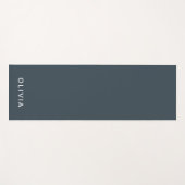 Personalisierter Kohleblauer Yogamatte (Vorderseite (Horizontal))