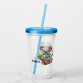 Personalisierter Kola-Bär  Acryltrinkbecher (Rückseite)