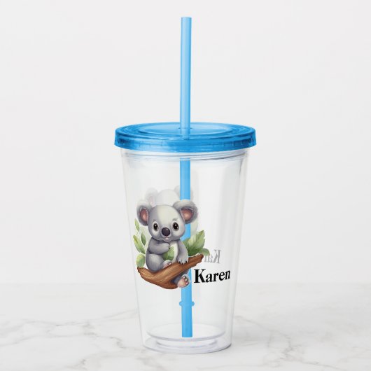 Personalisierter Kola-Bär  Acryltrinkbecher (Vorderseite)