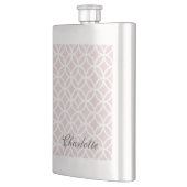 Personalisierter Kolben mit rosa Diamantmuster Flachmann (Links)