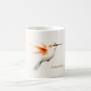 Personalisierter Kolibri-Becher mit Namen Kaffeetasse