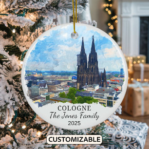Personalisierter Köln-Schmuck, Deutschland-Geschen Keramik Ornament