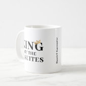 Personalisierter König der Goldkrone der C-Suites Kaffeetasse (Vorderseite Links)