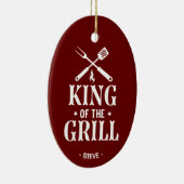 Personalisierter König der Grillen Keramik Ornament (Rechts)