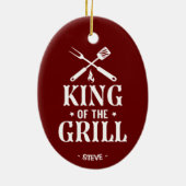 Personalisierter König der Grillen Keramik Ornament (Hinten)