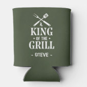 Personalisierter König des Grills Dosenkühler (Rückseite)