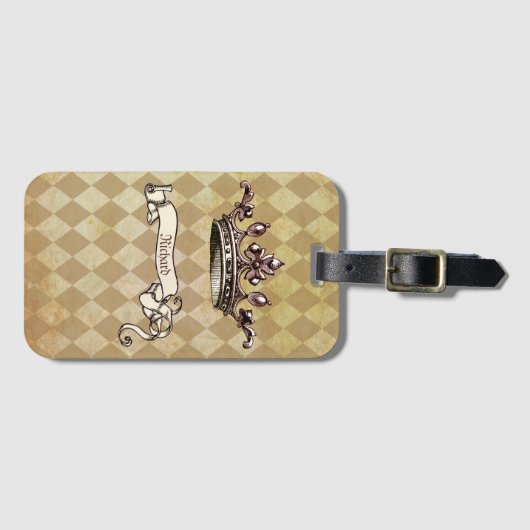 Personalisierter königlicher Erlass Gepäckanhänger (Vorderseite (Horizontal))