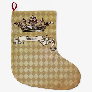 Personalisierter Königlicher Erlass Großer Weihnachtsstrumpf