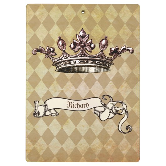 Personalisierter königlicher Erlass Klemmbrett (Rückseite)