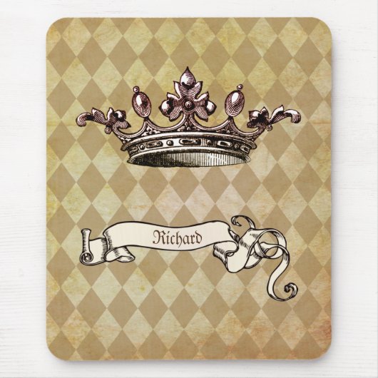 Personalisierter königlicher Erlass Mousepad (Vorne)