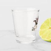 Personalisierter königlicher Erlass Schnapsglas (Links)