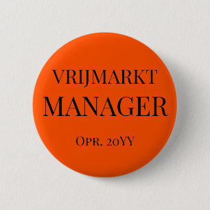 Personalisierter Koningsdag Funktions-Button - Button