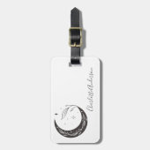 Personalisierter Kontakt zum Minimalistischen bota Gepäckanhänger (Vorderseite vertikal)