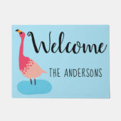 Personalisierter korallenroter rosa fußmatte (Vorderseite)