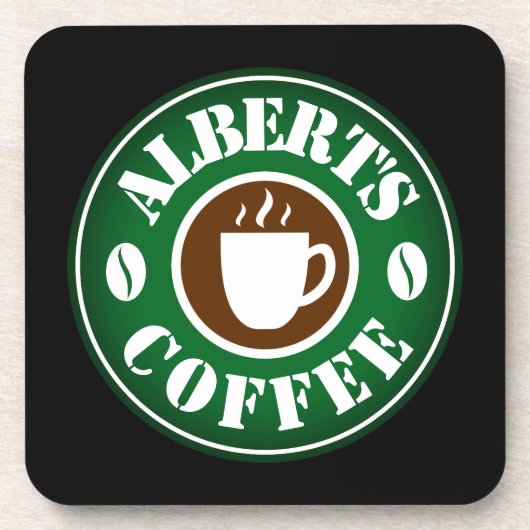 Personalisierter Korkkenkaffee und Getränkekanal Getränkeuntersetzer (Vorderseite)