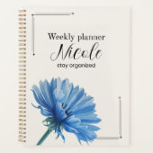 Personalisierter Kornblumen-Wochenplaner Planer (Vorderseite)