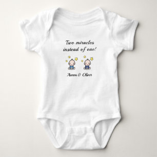 personalisierter Körperanzug für zwei kleine Junge Baby Strampler