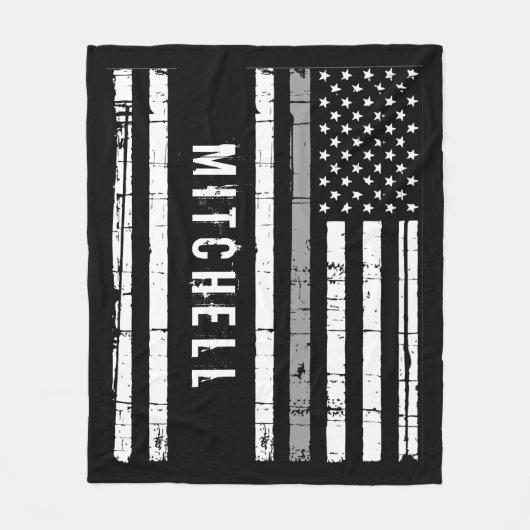 Personalisierter Korrektor, dünne Graulinie Fleecedecke (Vorderseite)