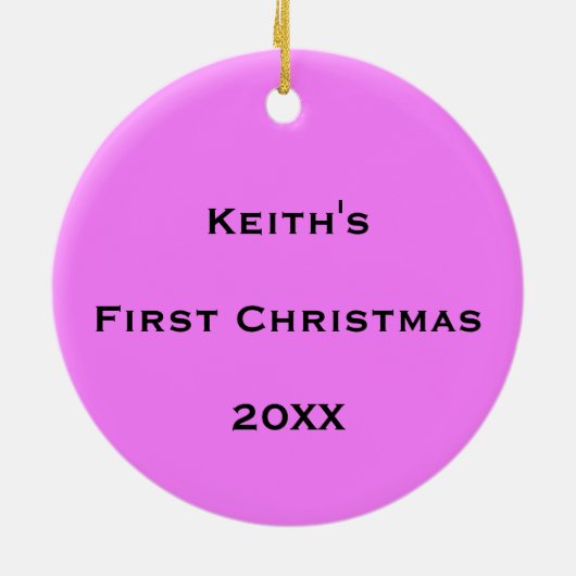 Personalisierter kosmischer Blasenfluss Keramik Ornament (Hinten)