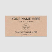 Personalisierter Kraft Style 3" X 1,5" Rechteck Namensschild (Vorderseite)