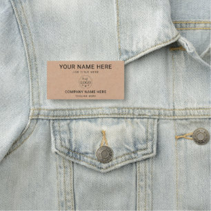 Personalisierter Kraft Style 3" X 1,5" Rechteck Namensschild