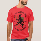 Personalisierter Krampus Rot-T - Shirt (Vorderseite)