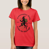 Personalisierter Krampus Roter T - Shirt (Vorderseite)