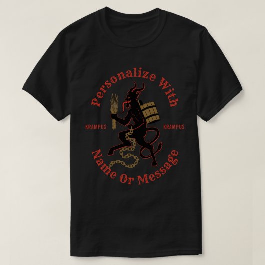 Personalisierter Krampus T - Shirt (Design vorne)