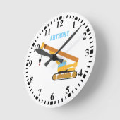 Personalisierter Kranbau Runde Wanduhr (Winkel)