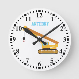 Personalisierter Kranbau Runde Wanduhr