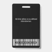 Personalisierter Krankenhausmitarbeiter Insgesamt  Ausweis (Rückseite)