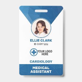 Personalisierter Krankenhausmitarbeiter, Logo und  Ausweis