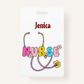 Personalisierter Krankenname RN LPN Doktor Stethos Ausweis (Vorderseite)