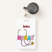 Personalisierter Krankenname RN LPN Doktor Stethos Ausweis (Vorderseite mit Rechteck)