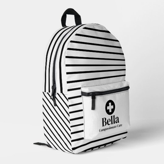 Personalisierter Krankenpflegelzug Bedruckter Rucksack (Rückseitige Ecke links)