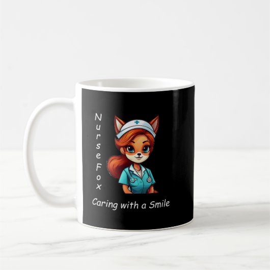 Personalisierter Krankenpfleger-Fuchs-Kaffeebecher Kaffeetasse (Links)