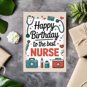Personalisierter Krankenpfleger-Geburtstag Karte