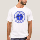 Personalisierter Krankenpfleger Royal Blue Caduceu T-Shirt (Vorderseite)