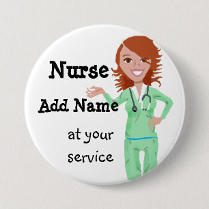 Personalisierter Krankenschwester-Knopf Button