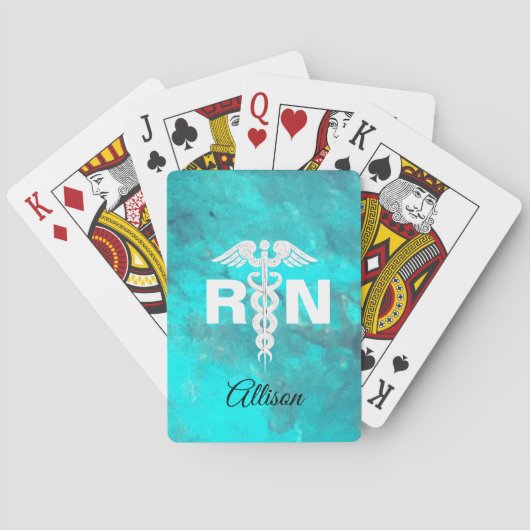 Personalisierter Krankenschwester Spielkarten (Rückseite)