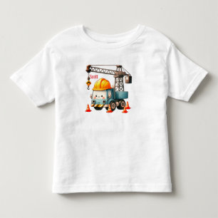 Personalisierter Kranwagen T- Kleinkind T-shirt