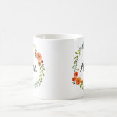 Personalisierter Kranz der botanischen Blume Kaffeetasse (Mittel)
