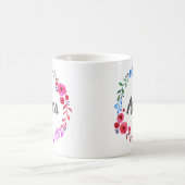 Personalisierter Kranz-Kranz für botanische Blume Kaffeetasse (Mittel)