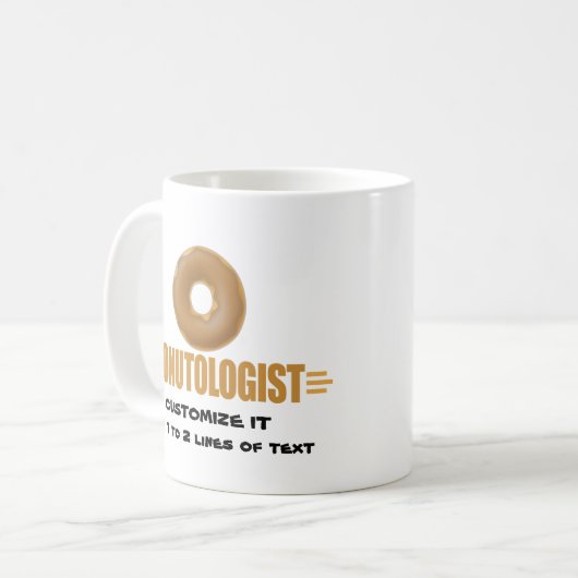 Personalisierter Krapfen Kaffeetasse (Vorderseite Links)