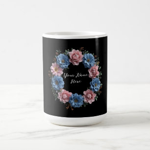 Personalisierter Kraut der dunkelblauen und roten Kaffeetasse