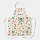 Personalisierter Kräuterflüster mit Blumen und Obs Schürze (Vorderseite)