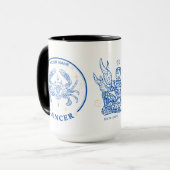 Personalisierter Krebs Zodiac 15 oz Tasse (Vorderseite Links)