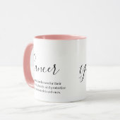 "Personalisierter Krebs - Zodiac - Zeichen Name un Tasse (Vorderseite Links)