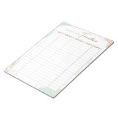 Personalisierter Kreditkartentracker Notizblock (angewinkelt)